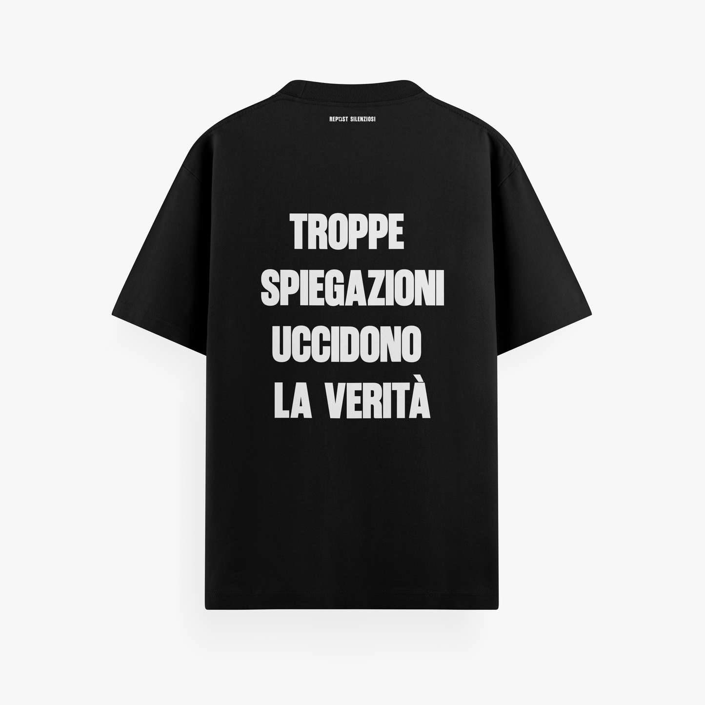 t-shirt "troppe spiegazioni”